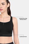 Zelocity High Impact Moisture Wicking Sports Bra - Jet Black — thumbnail 7